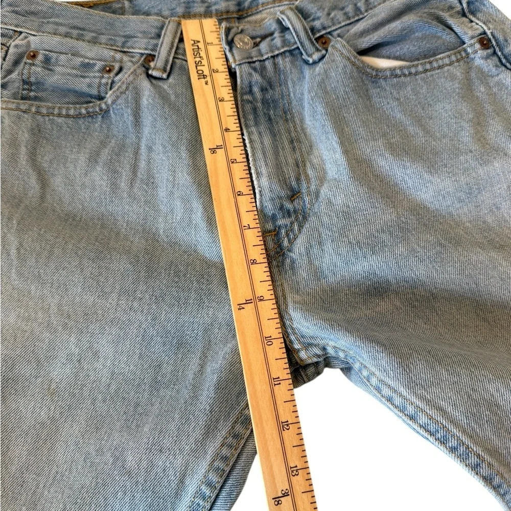 Levi's 505 Blue Denim Straight Leg Jeans Regular Fit Men's